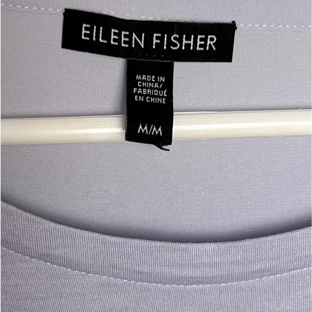 Eileen Fisher Hyacinth Silk Back Cotton Front Tunic Medium - Picture 5 of 6